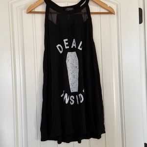 Midnight Hour black racer back tank top size XL